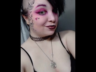 hot, pretty, pussy, goth