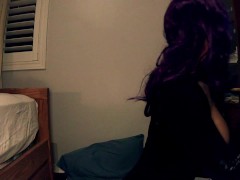 Purple Sheli Pt4! Sheli unmasks from her smiling mask and shows you her rubber face!
