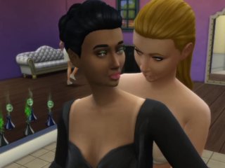 Girls Lick Each Other's Pussies. LesboPorn at Wicked Whims Sims 4