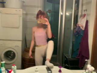 LifeStyle Femdom Part 3 Kira In Sporty Leggings - Foot Gagging, Armpits Licking, Facesitting