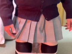 女装したふたなりのオナホールオナニーでイクイクっ！ - Screenshot 5 of 16 - Knee High Socks