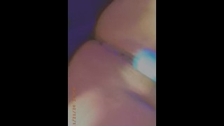 Light skin masturbating with toy anal pawg