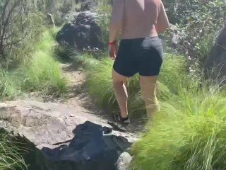 Tight Shorts Walk, Piss Then Outdoor Light Fun