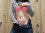 Preview 3 of Quickie in Public Restroom at the Risk of being Seen - Amateur Teen