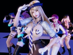 [MMD] RedVelvet - Bad Boy Strip Vers. Ahri Akali Kaisa Evelynn Seraphine KDA 3D Erotic Dance