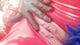 Red PVC Catsuit Vinyl Fetish, FemDom POV Dirty Talk Humiliation