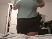 Preview 2 of BBW Teen Stripping And Showing Off Ass And Pussy