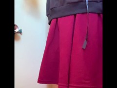 ふたなり私服女子〇生がトイレで気持ちよくオナニーしているところを盗撮！ - Screenshot 15 of 16 - Crossdresser