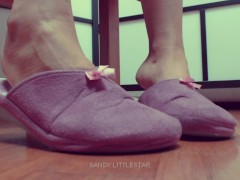 Nude feet and slippers