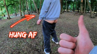 Lad Flashes Thick MONSTER Cock In Public Path \_ ツ SLO MO