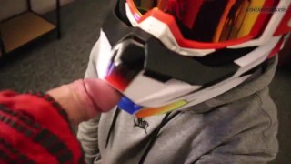 Sucking Dick With A Gearhead In A Mxhelmet