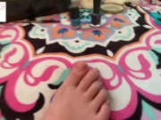 Preview 4 of Painting toenails 1 part 1 of 2 foot fetish - glimpseofme