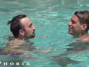 Preview 2 of BiPhoria - Couple Both Seduced By Bisexual Oil Master On Vacation