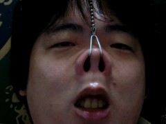 Nose hook masturbation3
