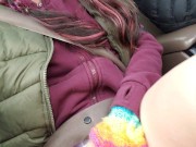 Preview 4 of Naughty Pull-ups Diaper Girl Pees In Daddy's Truck While He's Driving