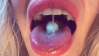 SWALLOWING Mr Blue Come Play Inside My GIANTESS MOUTH ASMR VORE HQ Close Up