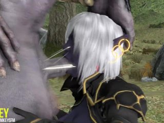 SFM Ebony ELF SITTING_ON THE WRONG MUSHROOM Monster FUCK 3D Hentai Cartoon