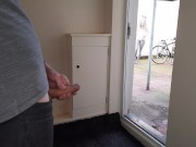 Preview 1 of Public wank flash. Flashing cock to a neighbor who recorded me first but then jerk me off and suck.