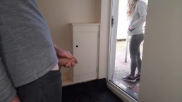 Public wank flash. Flashing cock to a neighbor who recorded me first but then jerk me off and suck.