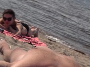 Preview 4 of DICK FLASH ON BEACH  Little dick public flashing