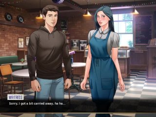 visual novel, adult visual novel, waitress, book