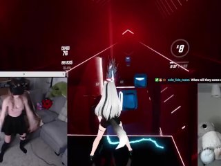 17_MINUTES OF SWEATY E-GIRL PLAYING BEAT SABER