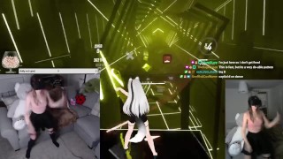 17 MINUTES OF SWEATY E-GIRL PLAYING BEAT SABER