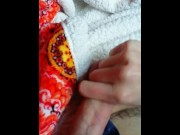 Preview 3 of Horny huge cock under grandma's blanket