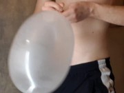 Preview 1 of Guy made a MASTURBATOR out of CONDOM and cums powerfully