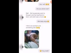 Video Cheating GF send photo to her cuckold boyfriend while she Gets Fucked