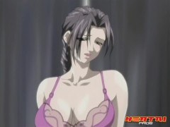 Hentai Pros - Milf Is Masturbating When Her Stepson Walks In And Helps Her & Has A Gangbang Later On