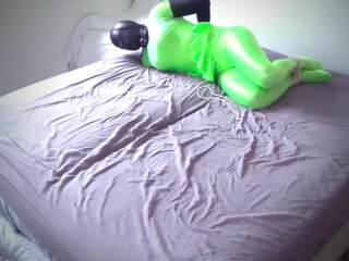 Selfbondage neon green with double_rope ratchet and icelock