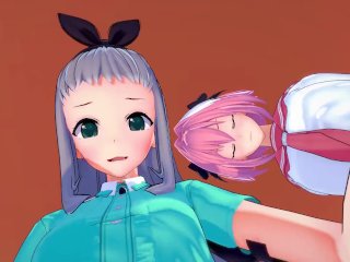 Femboys - Astolfo & Hideri cocks pleasure  Male Taker POV