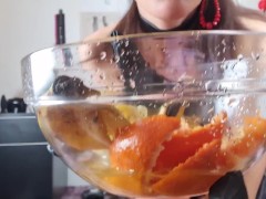 Femdom Dog Training POV - eating all my spit & piss