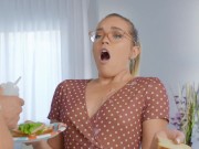 Preview 1 of She Likes Her Cock In The Kitchen / Brazzers trailer with Xander Corvus, Tru Kait