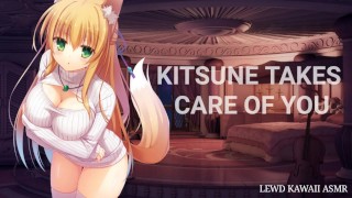 Kitsune cuida de você (som pornô) (ASMR inglês)