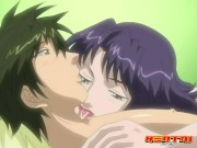 Preview 1 of Hentai Pros - Masaru's Stepaunt Plays With Her Huge Tits, Then She Rides His Cock For The First Time