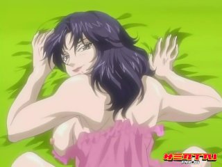 Hentai Pros - Masaru's Stepaunt Plays With Her Huge Tits,Then She_Rides His_Cock For The First Time