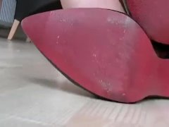 Squeaky Black Patent Heels