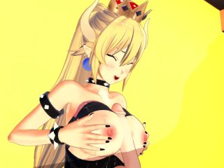 bowsette, babe, hentai 3 d, blonde