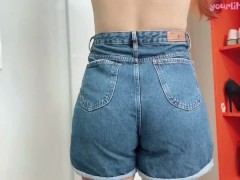 having fun in jeans