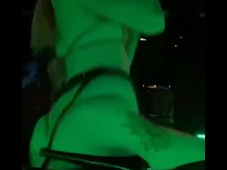 Stripper warming up on the stage