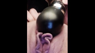Dripping Pussy Closeup - Horny Baby Orgasm Breakdown with Magic Wand