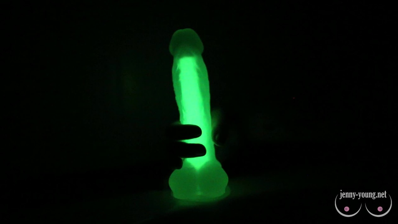 Cutie girl plays with candle wax and dildo glow in the dark and sucks dick  in the bathroom