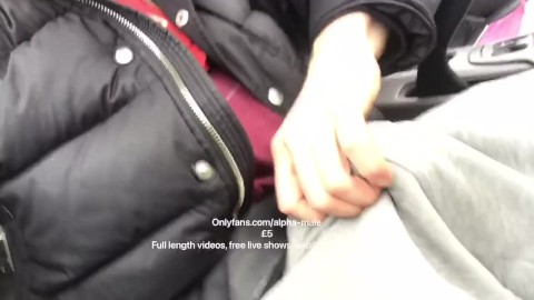 Straight British In Car With a Huge Bulge