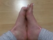 Preview 2 of Rubbing feet together (white toenails)