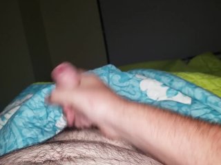 masturbation, solo jerking, cumshot, late night cum shot