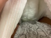 Preview 3 of Peeing in panties inside a diaper