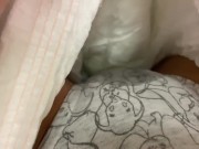 Preview 4 of Peeing in panties inside a diaper