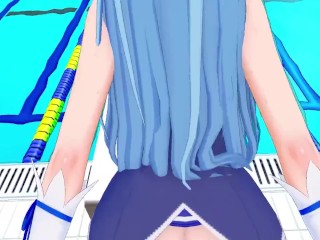 【REAL POV】Aqua is only good for being a CUMSLUT!!!!【Hentai】